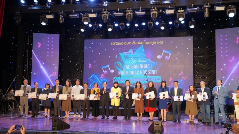 Tưng bừng khai mạc liên hoan các ban nhạc học sinh trung học phổ thông TP Hà Nội lần thứ nhất, năm 2023