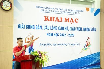 Tưng bừng Giải Bóng bàn, Cầu lông ngành GD&ĐT quận Long Biên, năm học 2022-2023 – Khu vực I